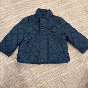 Burberry Kids Dark Blue Quilted Puffer Coat